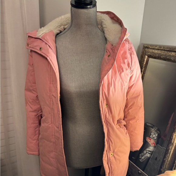 Crewcuts girls Pink hooded coat